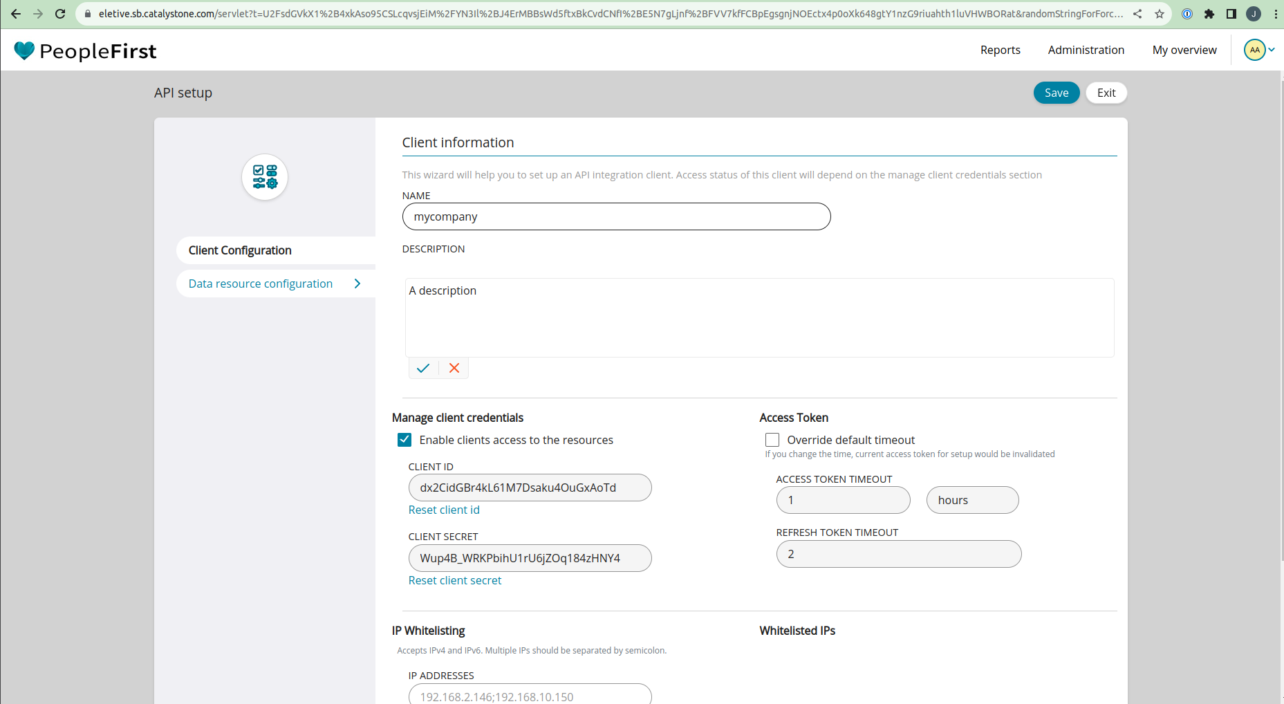 Catalystone api setup