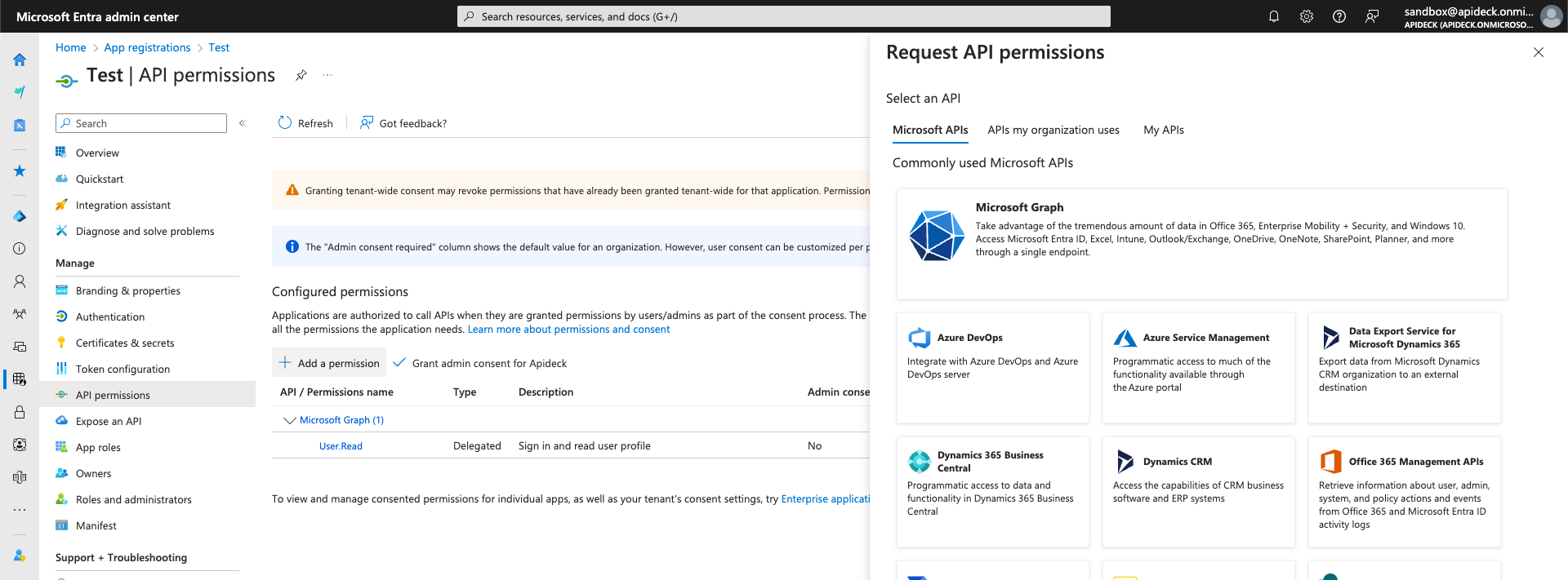 Entra Delegated Permissions