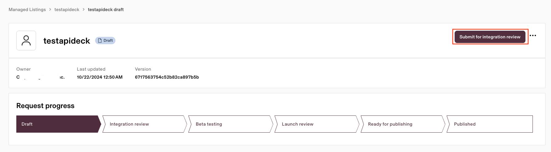 Rippling - Submit for integration review
