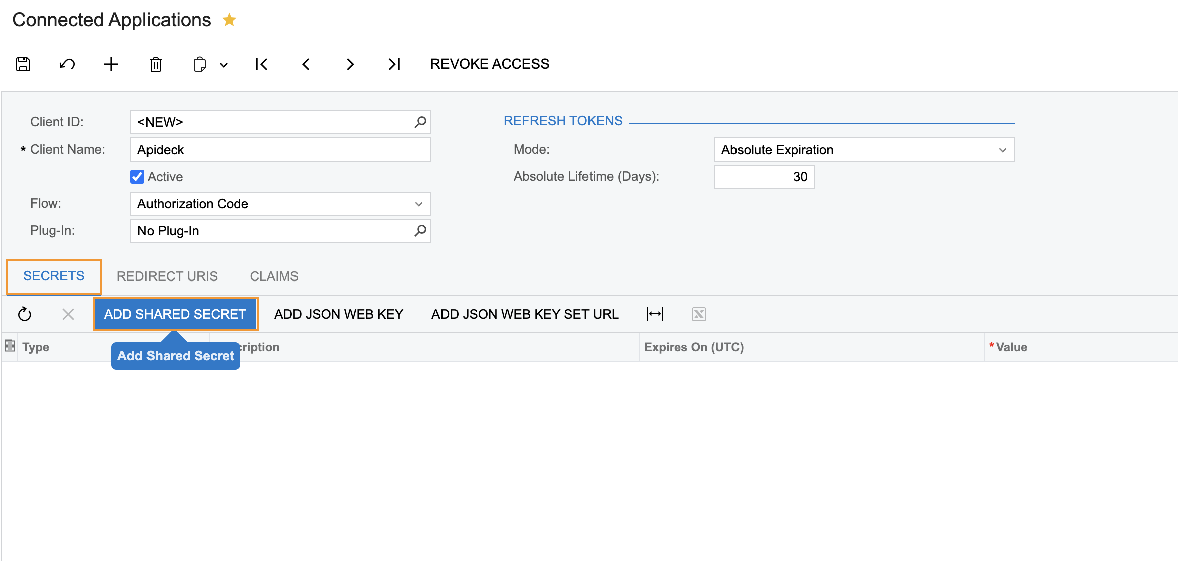 MYOB Acumatica Secrets Section