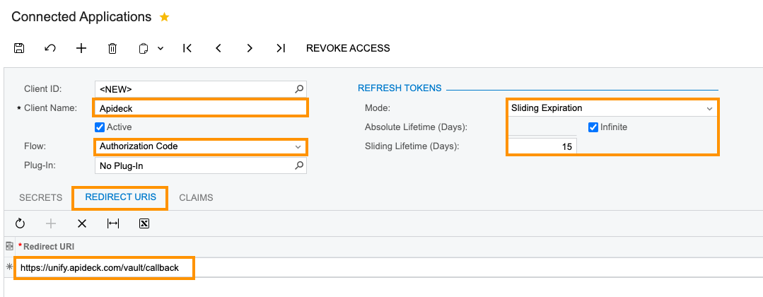 MYOB Acumatica App Registration
