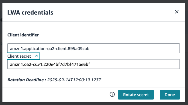 Client ID and Client Secret