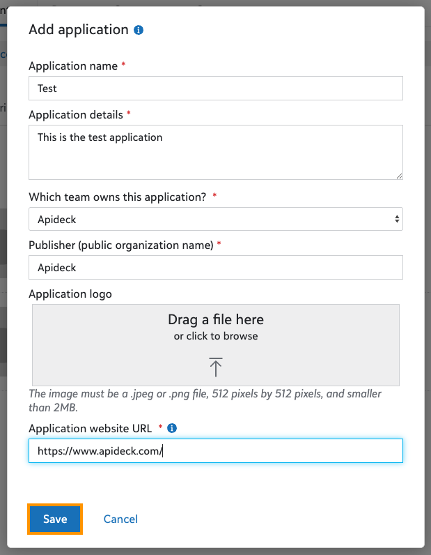 Create Blackbaud Application