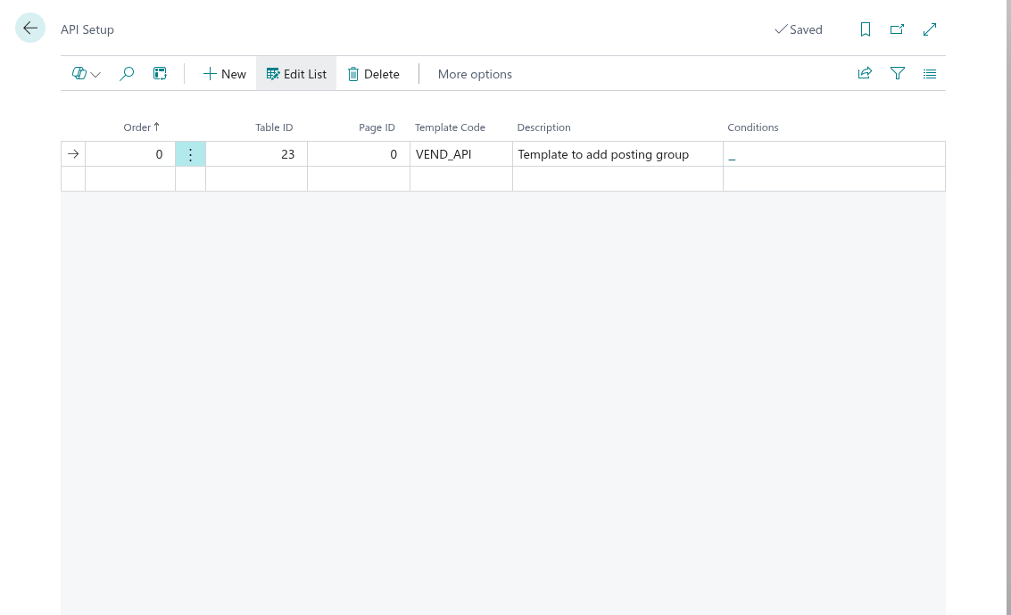 Vendor Template with predefined Vendor Posting Group