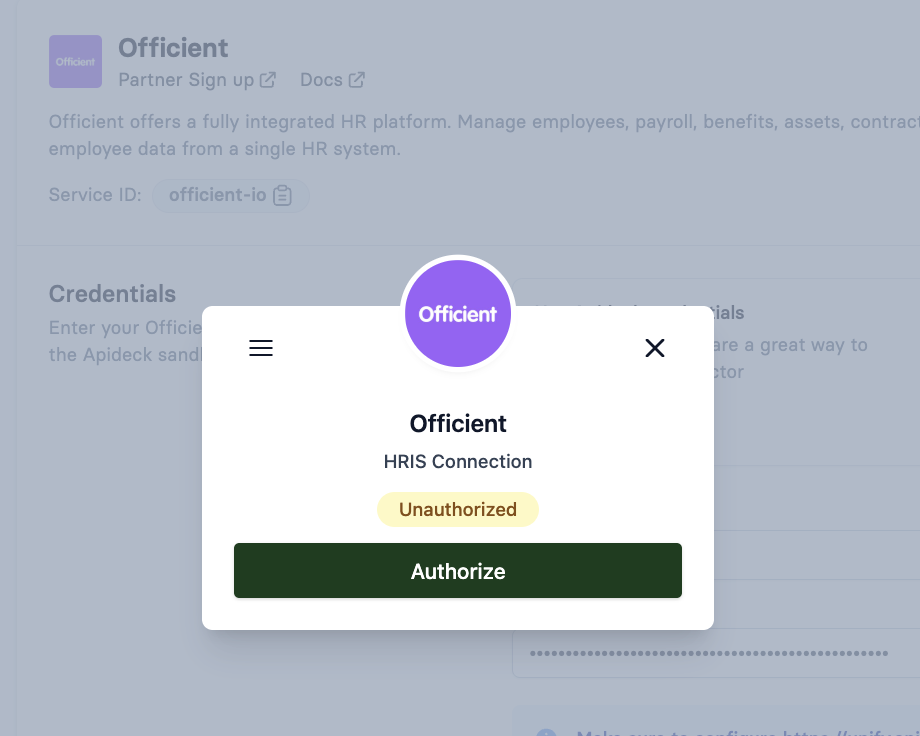 Authorize Connection