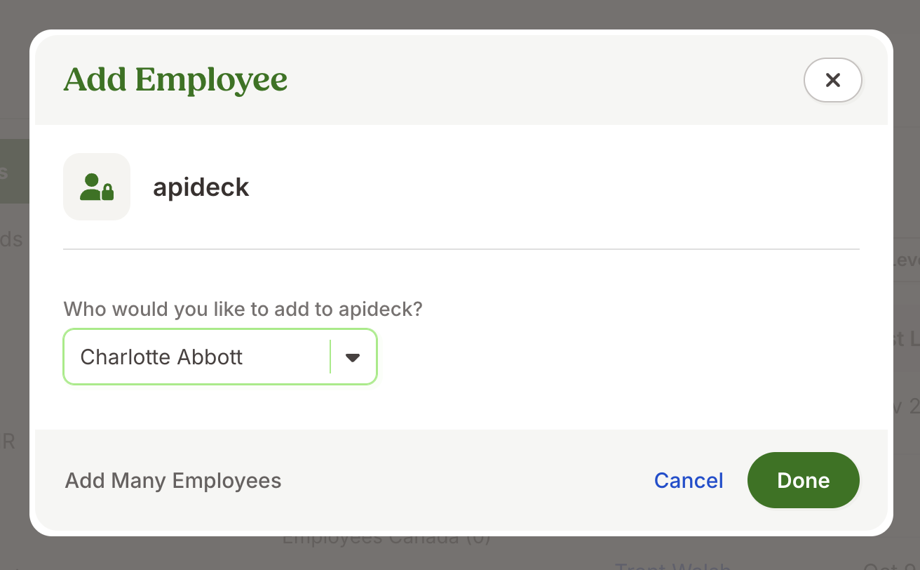 Add employee to level