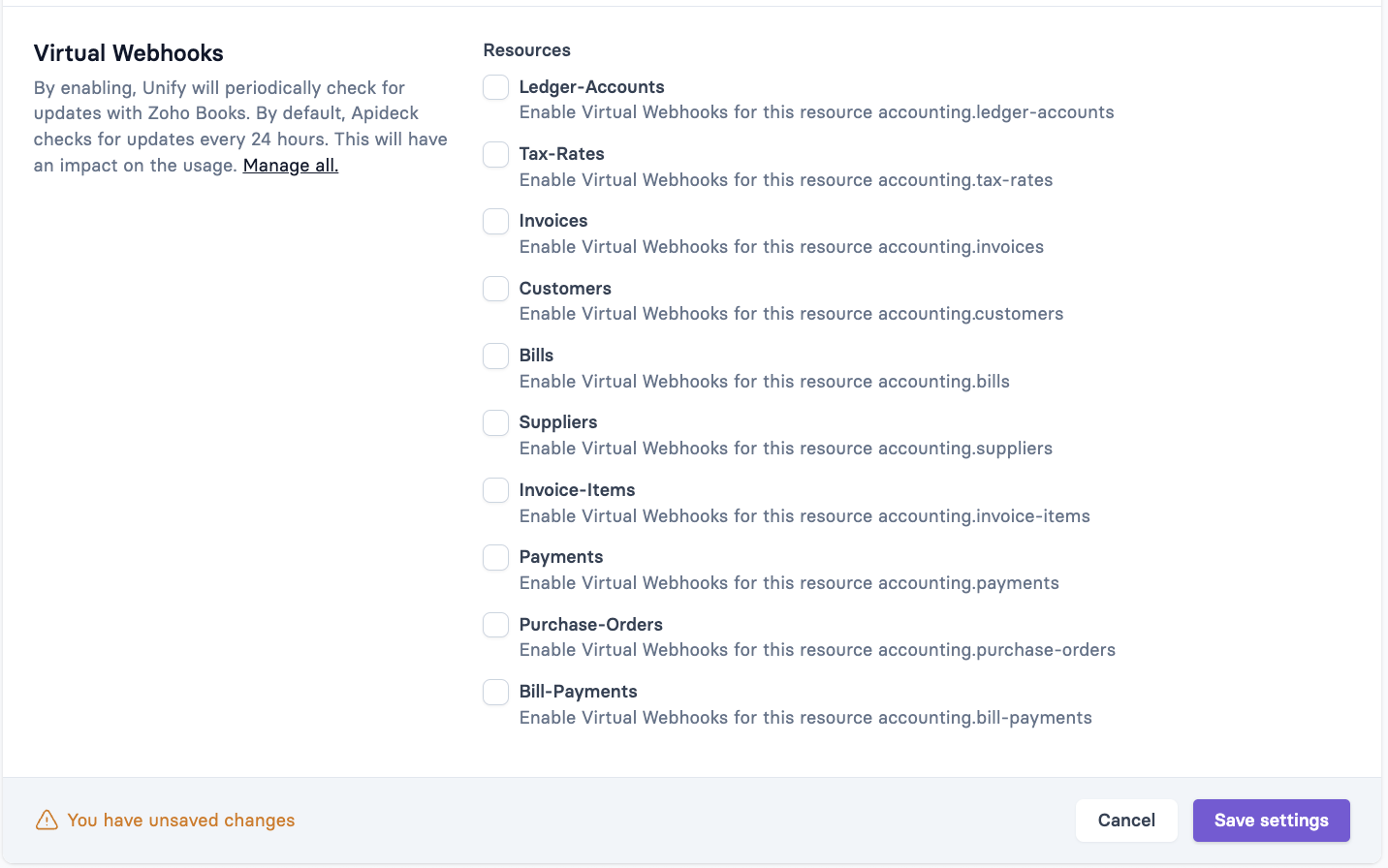 Apideck - Configure Webhooks