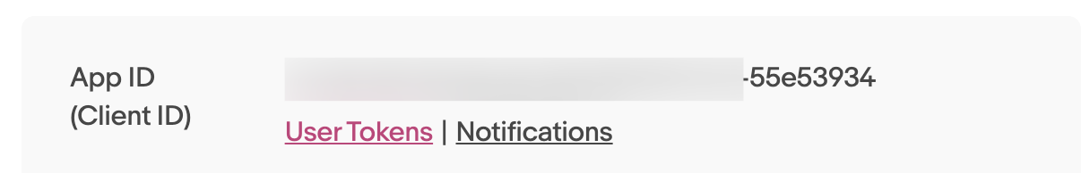 eBay User Tokens Link