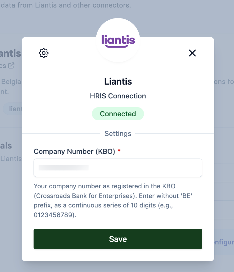 Apideck - Configure Liantis Vault connection