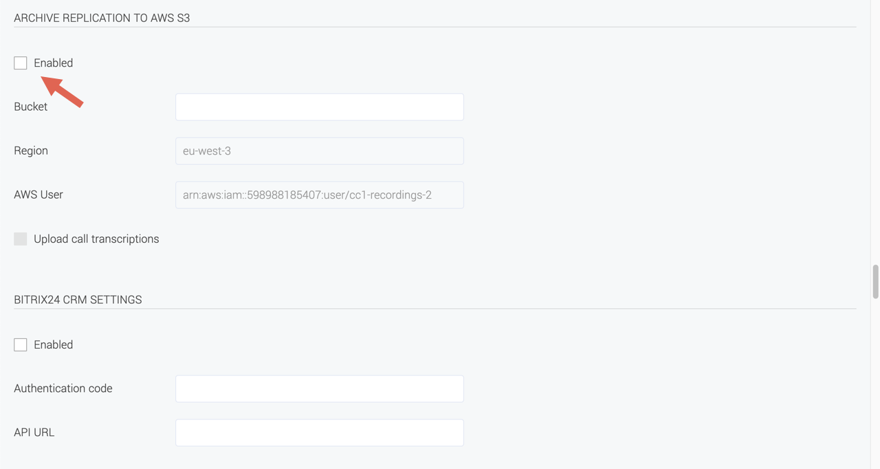 Archive Replication to AWS S3 settings in Administration System Settings