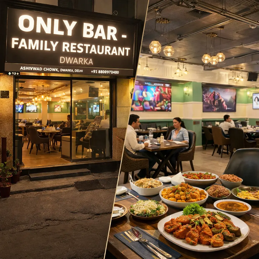 Best Family Restaurant in Dwarka for Lunch & Dinner – Only Bar Dwarka