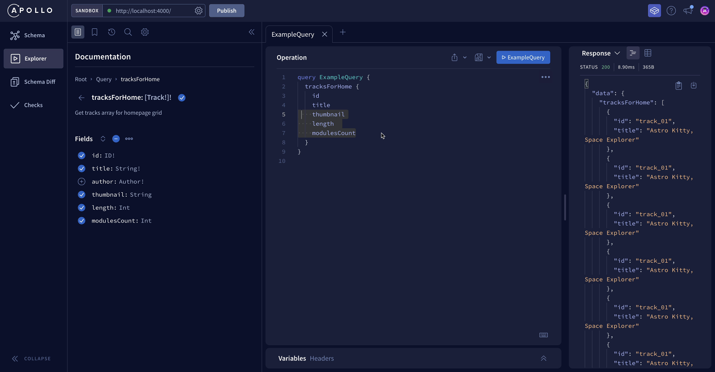 The Explorer, showing the new scalar fields that were added to our query