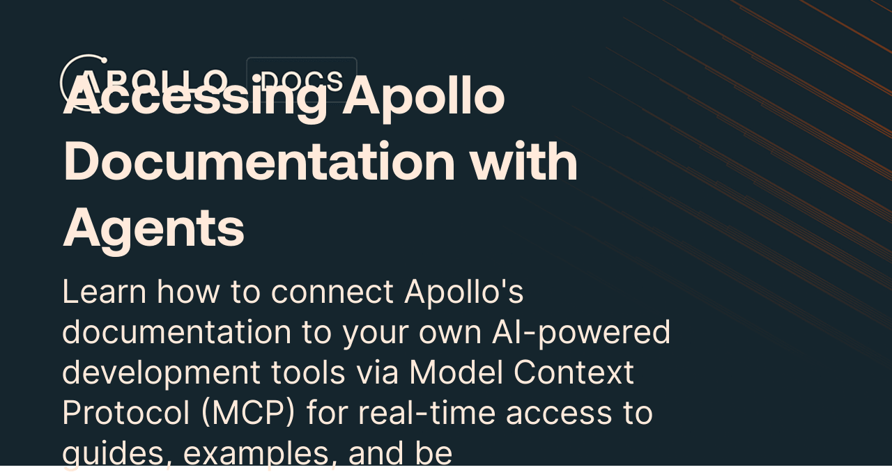 Accessing Apollo Documentation with Agents - Apollo GraphQL Docs