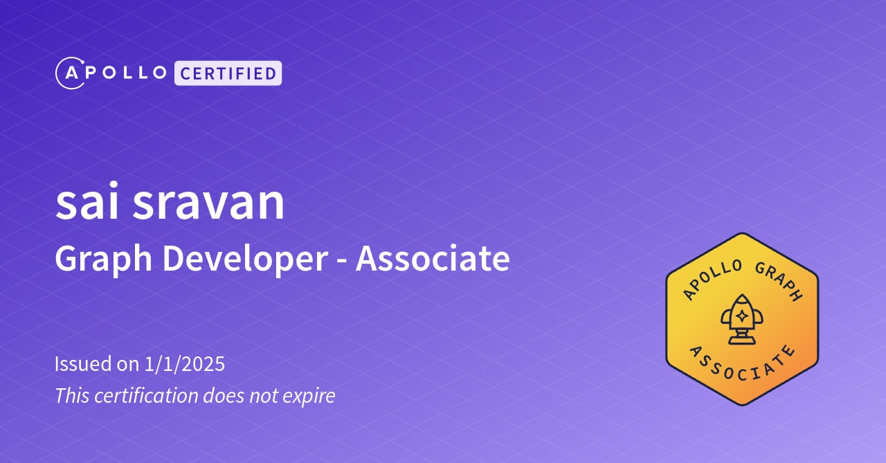 Developer certification - GraphQL Tutorials