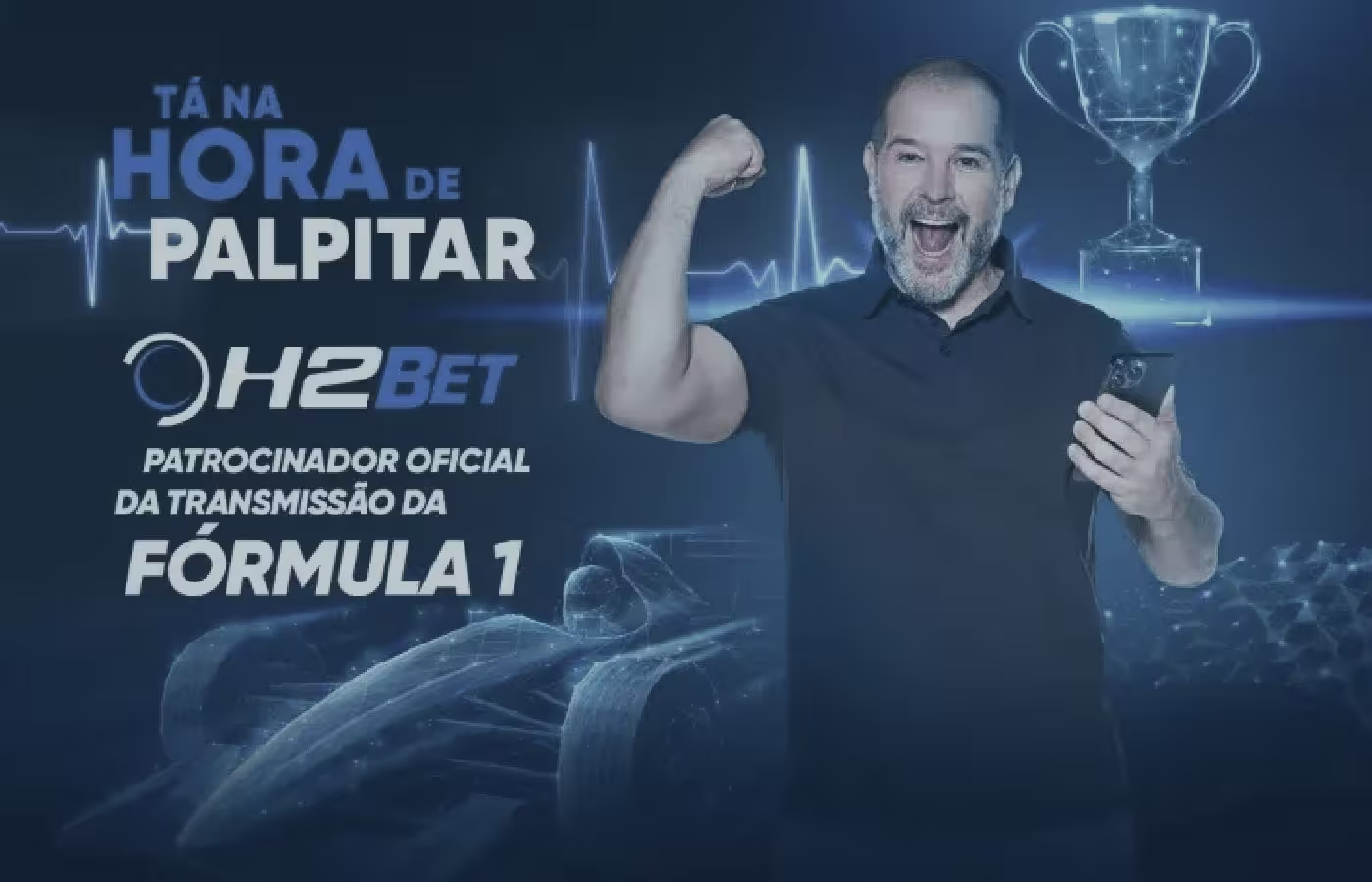 H2Bet lança comercial com Murilo Benício para oficializar patrocínio nas transmissões da F1 