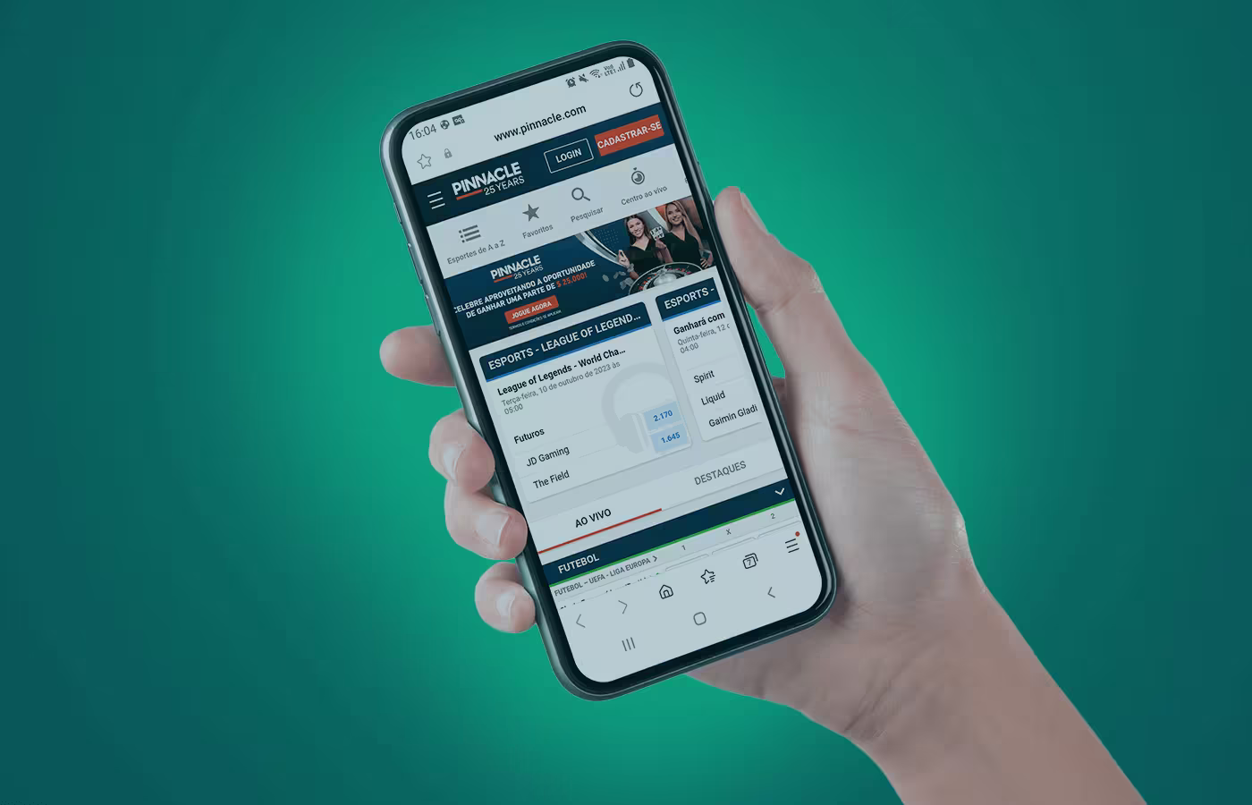 Como usar a Pinnacle pelo celular