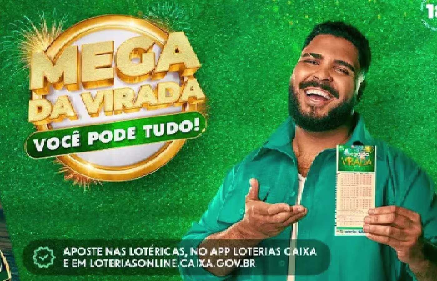 Mega da Virada lança campanha com Paulo Vieira; prêmio vai pagar R$ 600 milhões 