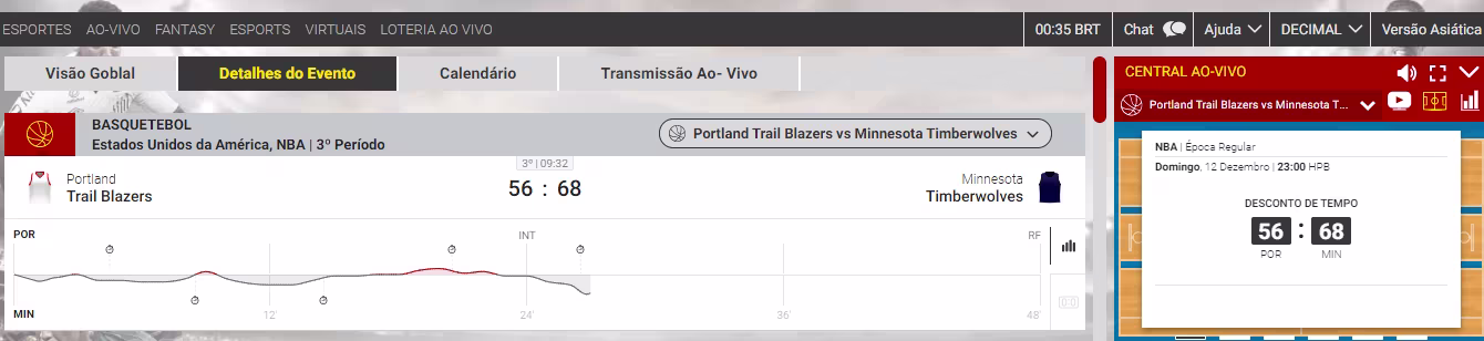 nba ao vivo dafabet