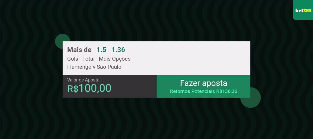 valor de aposta bet365