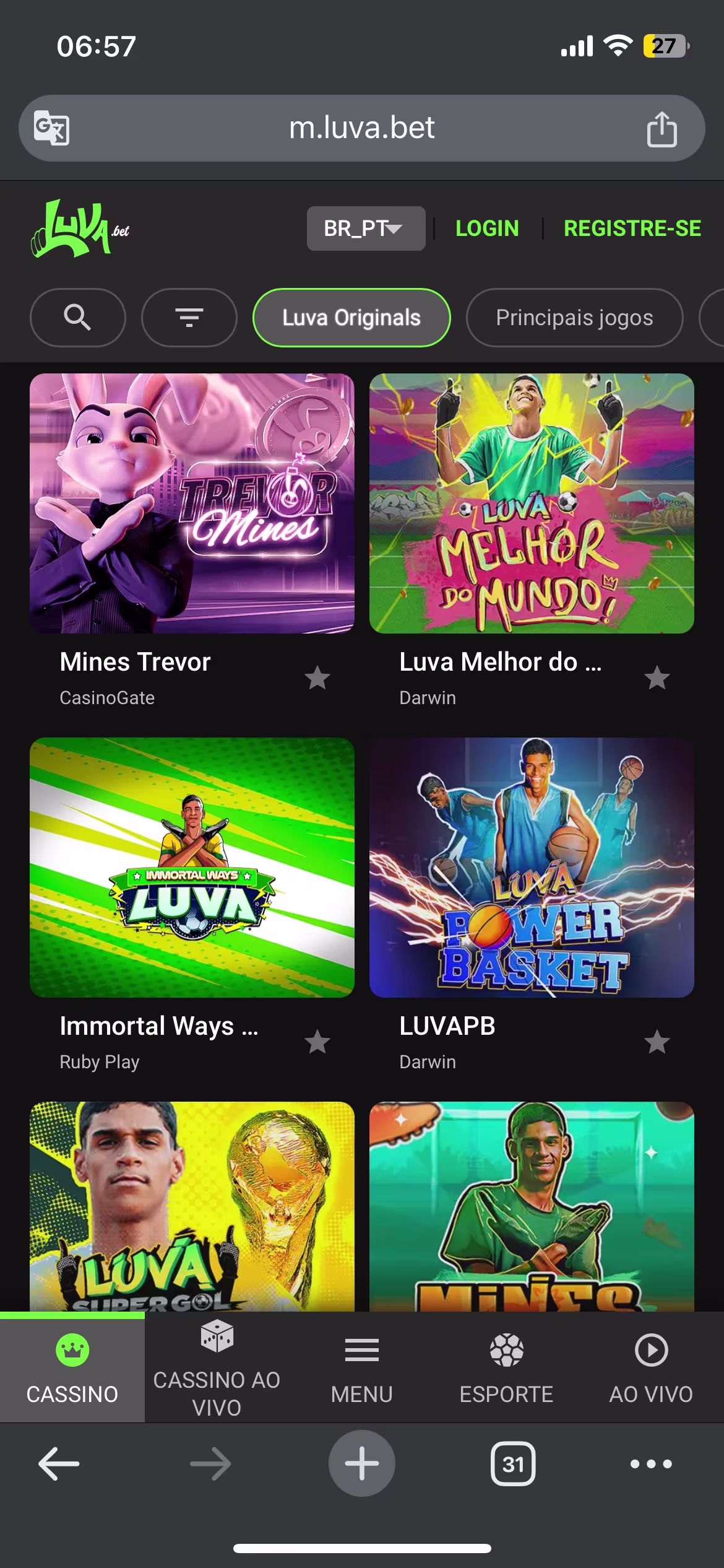 Luva Bet Casino Originals