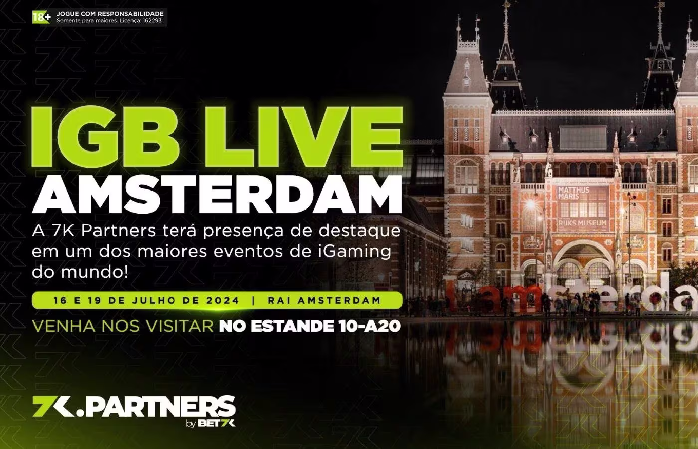 Bet7k e 7K.Partners participam do IGB Live Amsterdam, evento do mercado de iGaming 