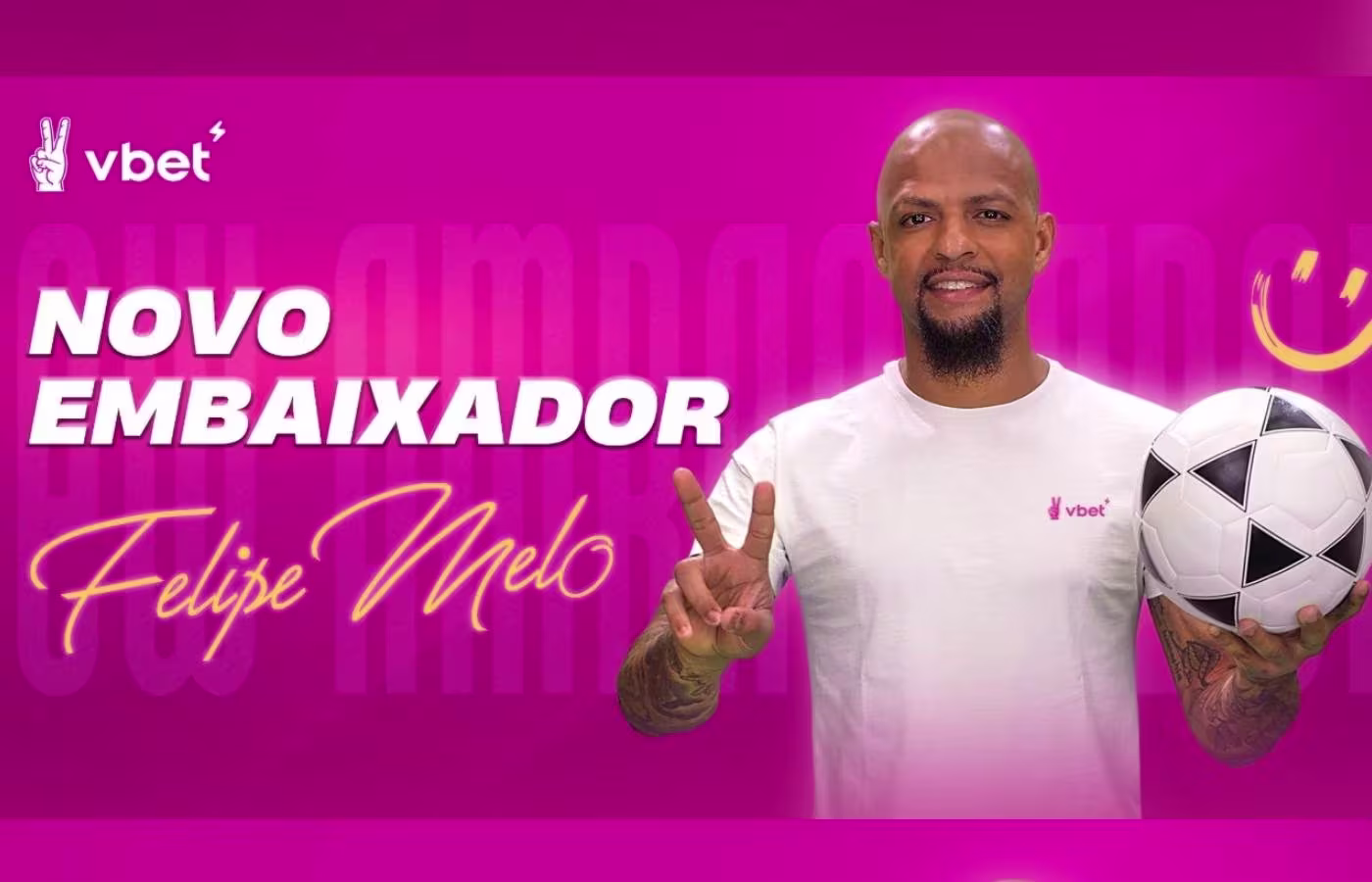 Casa de apostas VBET anuncia Felipe Melo como novo embaixador 