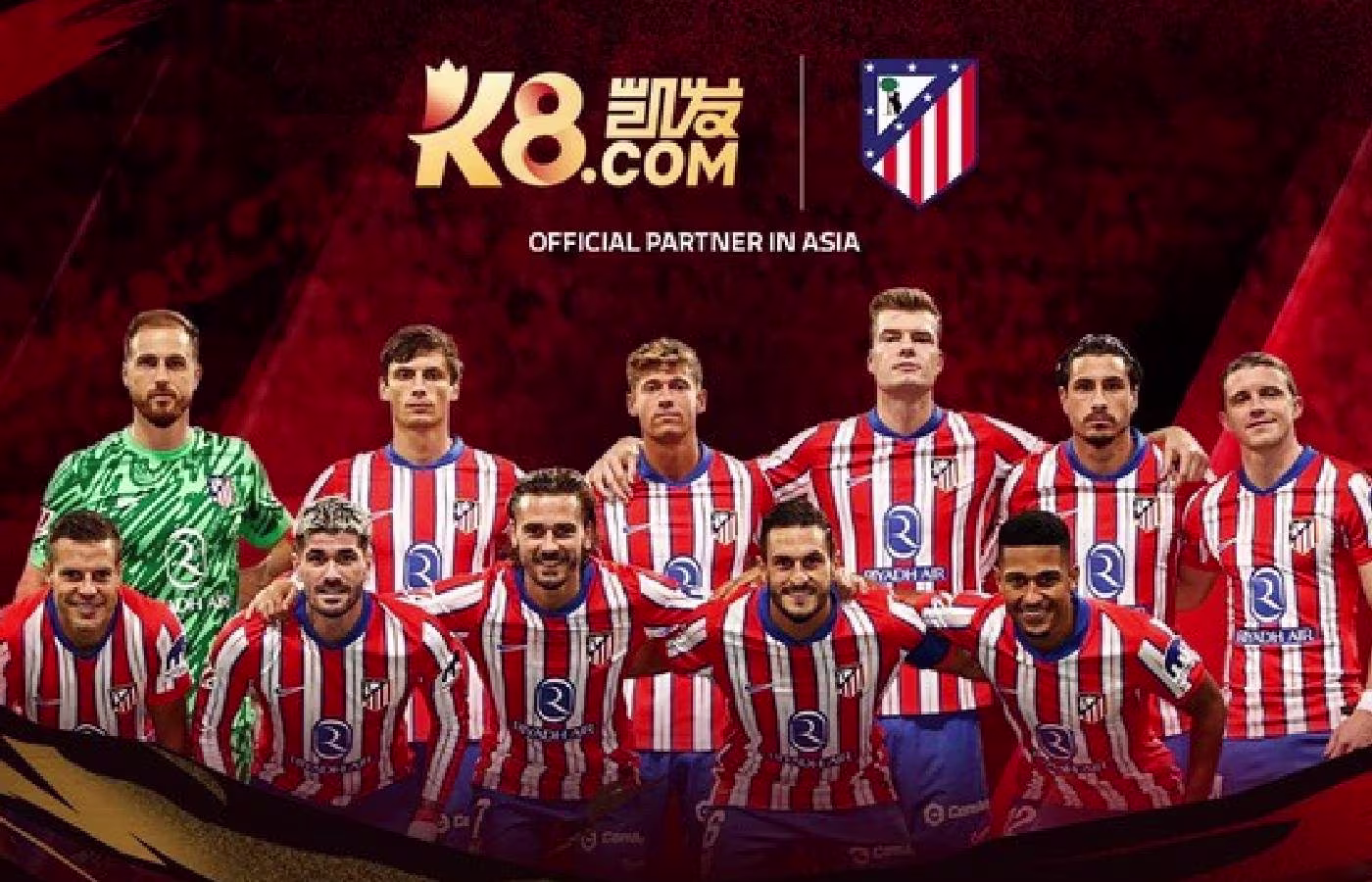 Operadora K8 é a nova parceira oficial de apostas do Atlético de Madrid na Ásia 