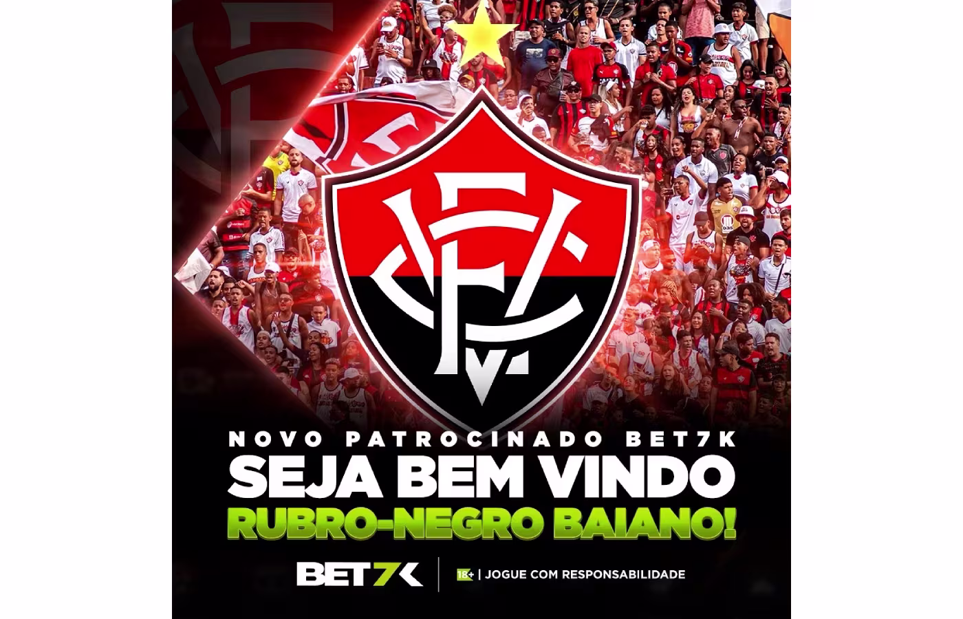 Vitória substitui Betsat e anuncia Bet7k como patrocinador máster por três anos