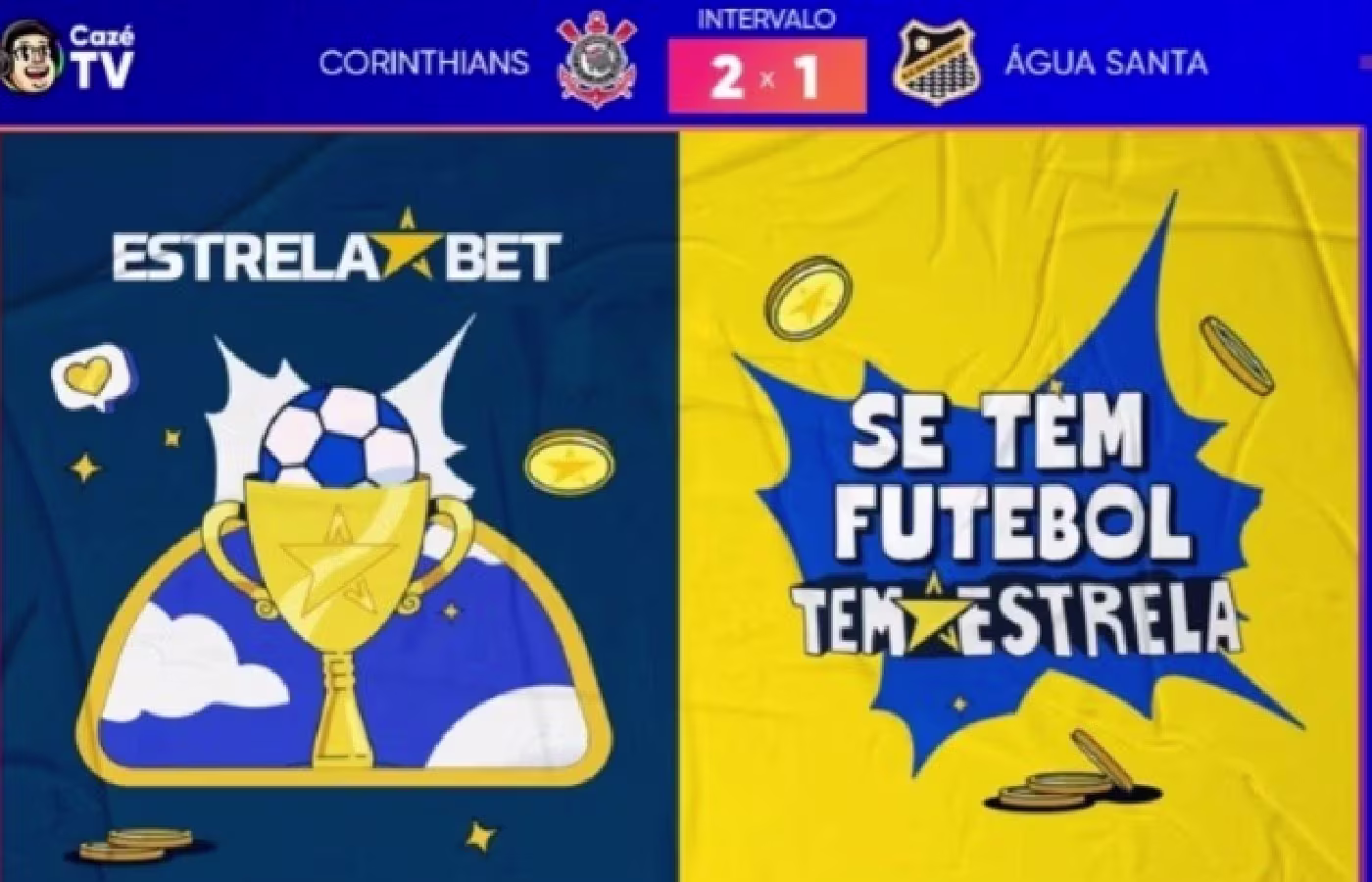 EstrelaBet fecha patrocínio das transmissões do Paulistão e Brasileirão na CazéTV