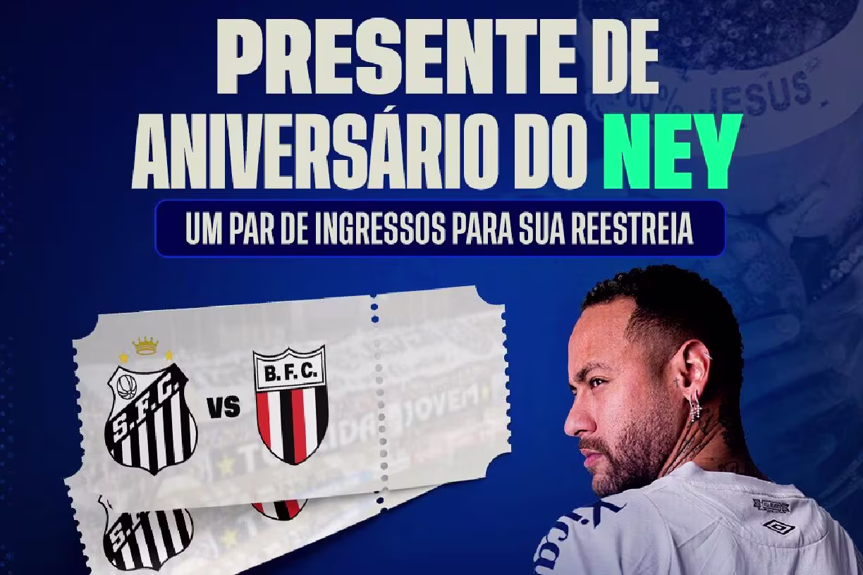 No aniversário de Neymar, BETesporte presenteia fãs com ingressos para reestreia do astro