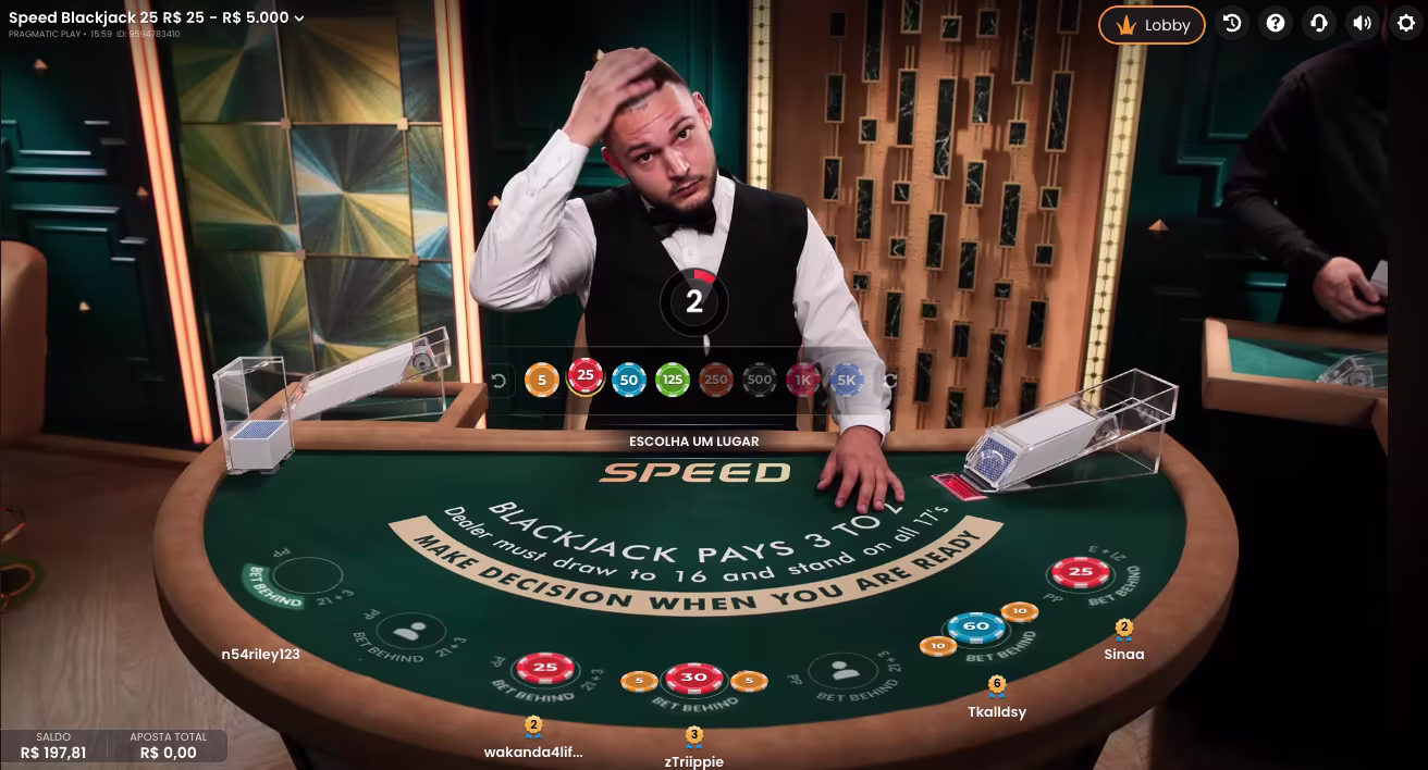 regras do jogo speed blackjack