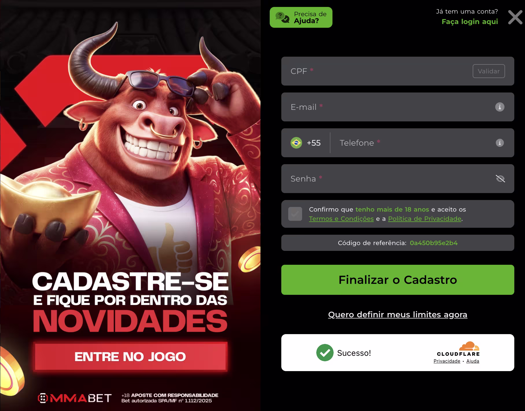 mma bet criar conta