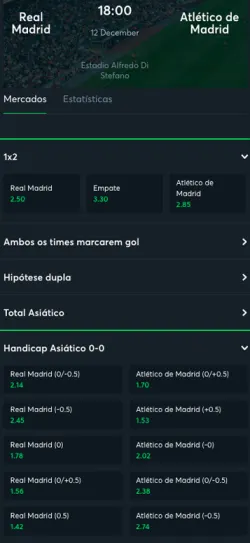 Handicap Asiático (1.25) – O que significa H(1.25) e H(-1.25)