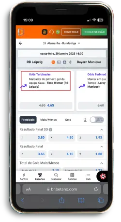 Odds turbinadas Betano
