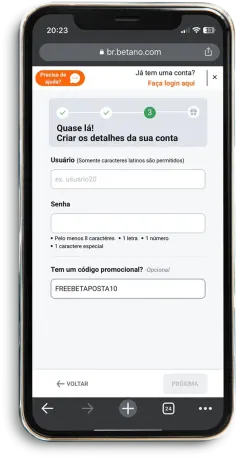 Código promocional Betano