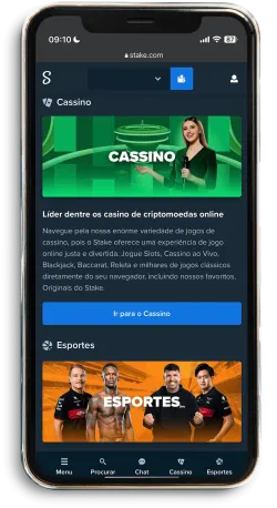 Tela inicial Stake