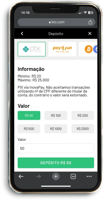 Depósito KTO