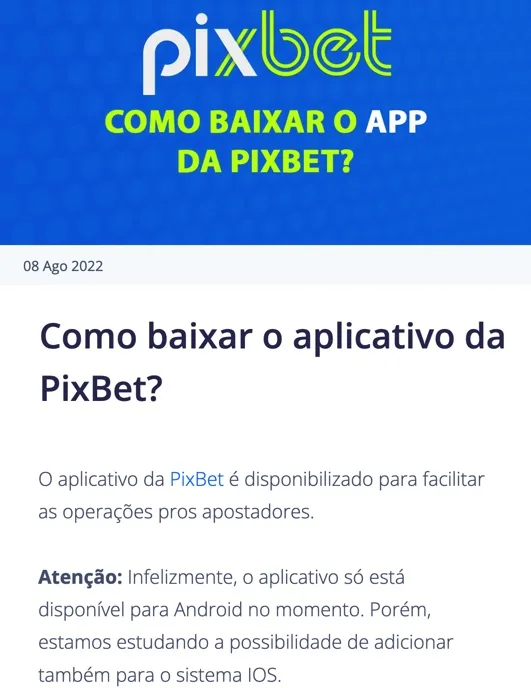 baixar pixbet 2022