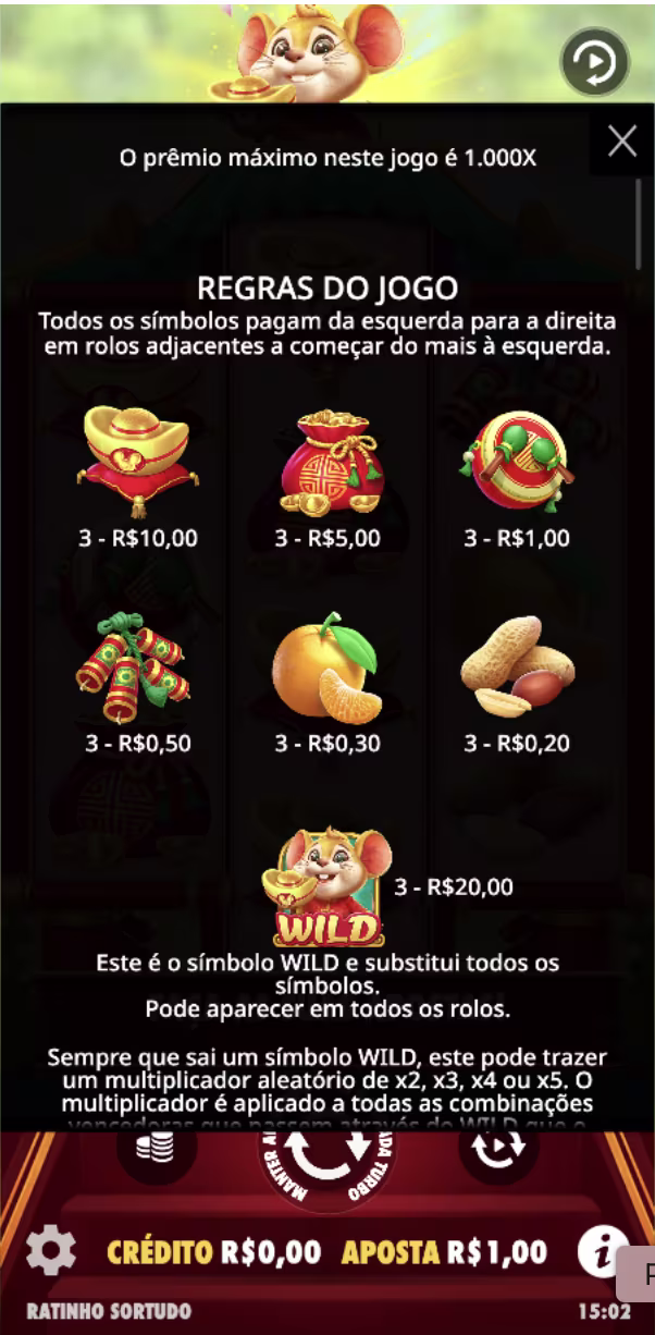 slot ratinho sortudo regras do jogo