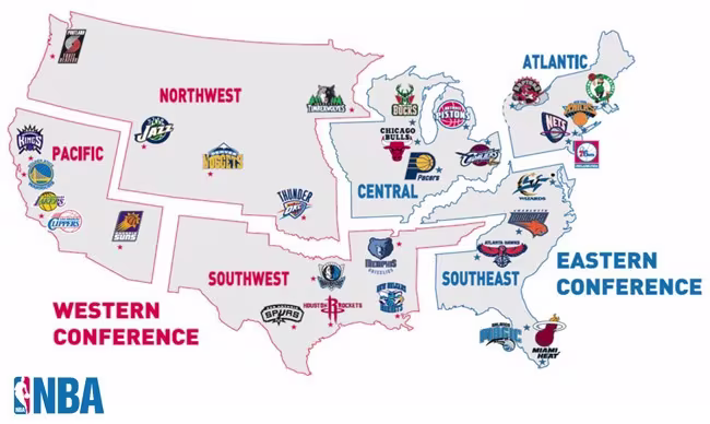 mapa nba