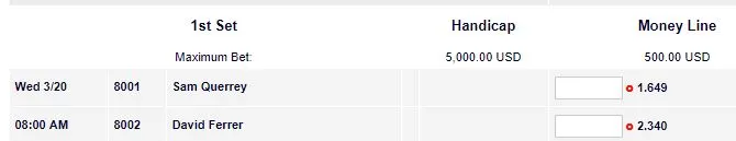 1 set winner