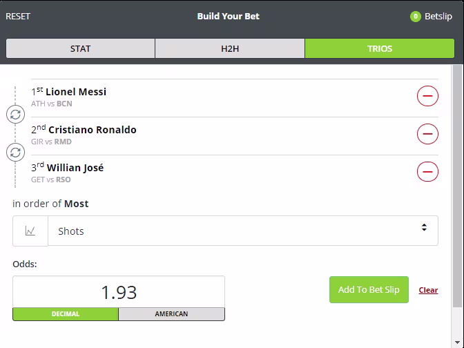 sportsbet trio players