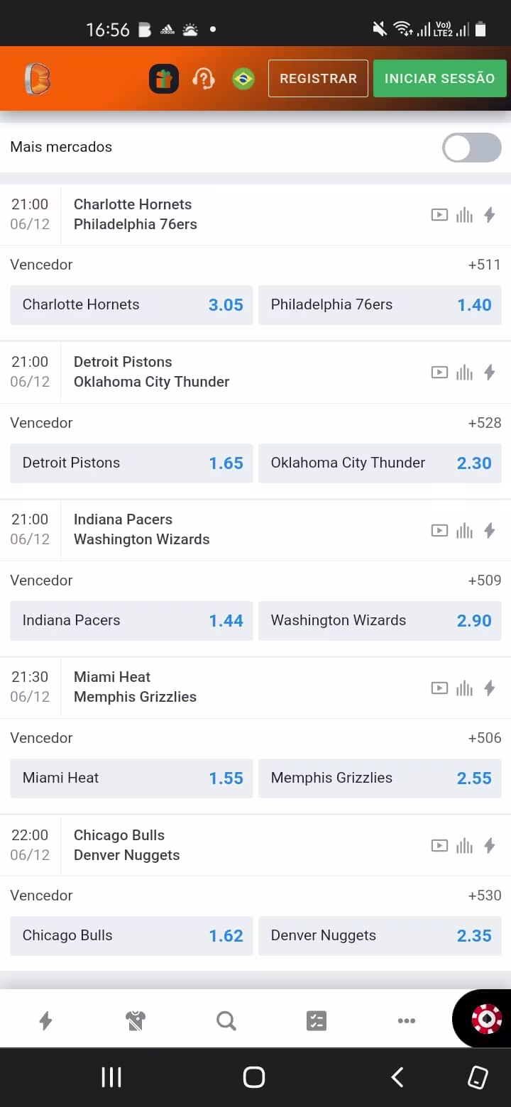 odds nba betano