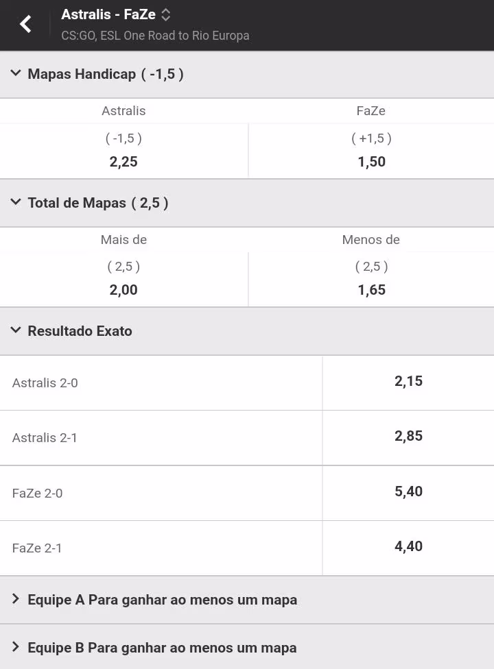 modalidades de aposta CS betway