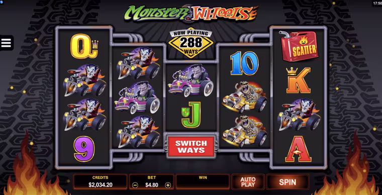 monster wheels slot