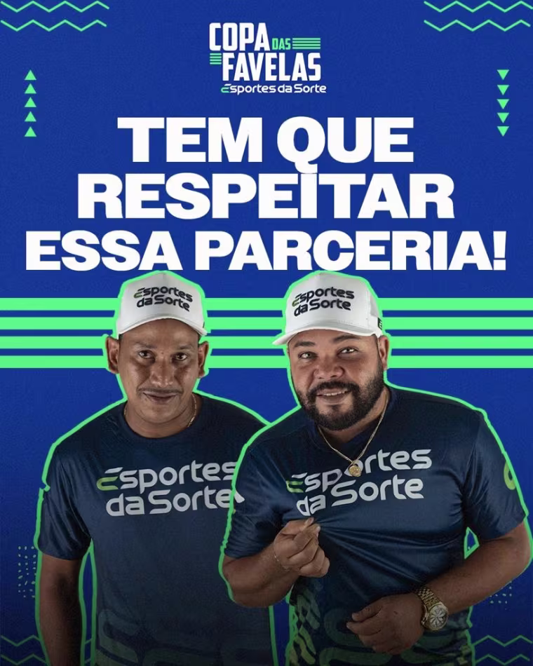 Anúncio da parceria entre Esportes da Sorte e Copa das Favelas 2023