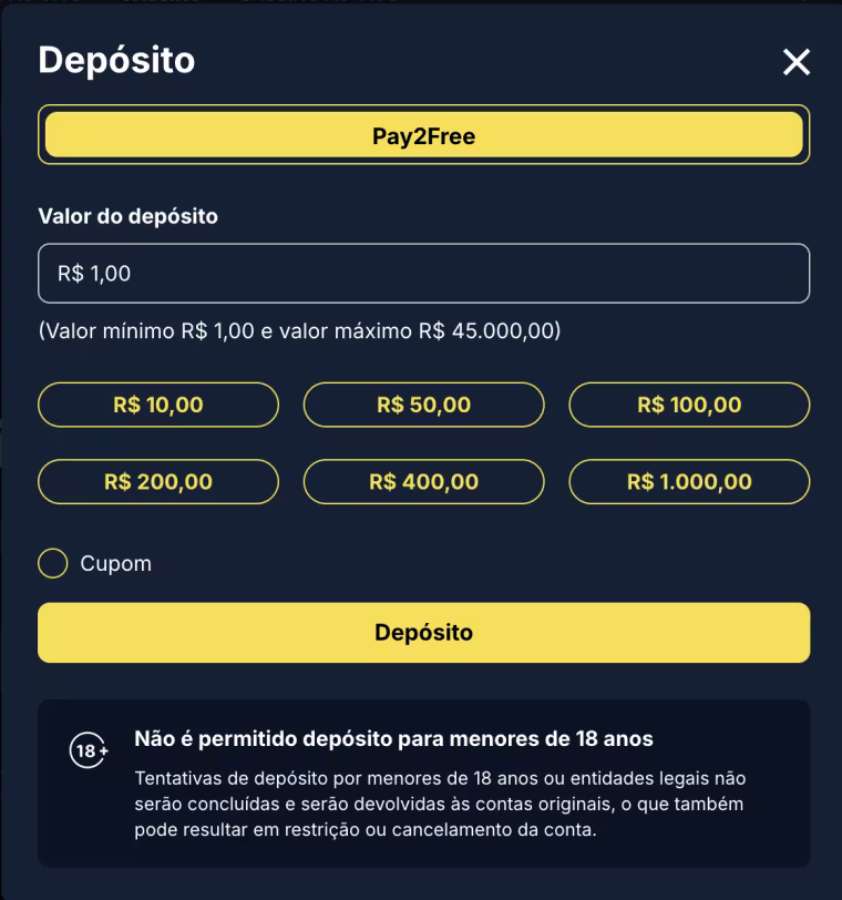 printscreen estrela bet método depósito