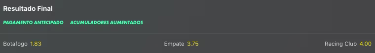 odds recopa sulamericana resultado