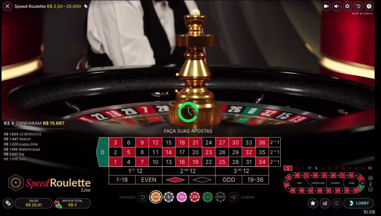 como jogar exclusive speed roulette