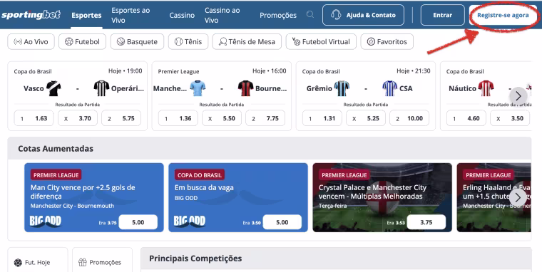 registrar conta apostas sportingbet